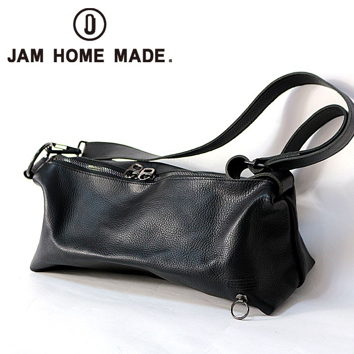 JAM  MADE ブラックライドショルダーバッグ レザー 大容量 JAM HOME MADE ジャムホームメイド ブラックライドショルダー