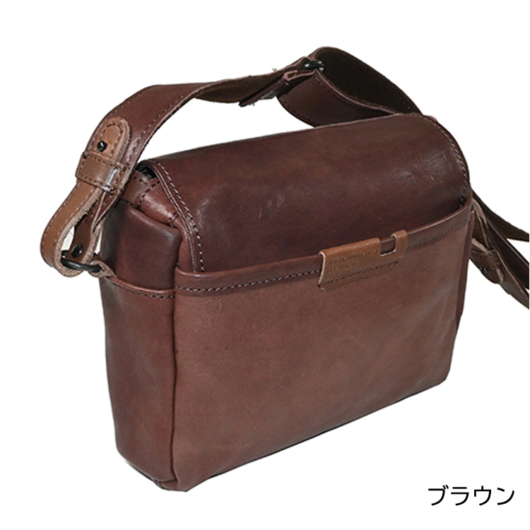 Butler Verner Sails 【バトラーバーナーセイルズ】フラップボックス馬革ショルダーバッグ メンズ レディース ユニセックス 馬革 素上げ ボディバッグ ミニバッグ アウトドア 斜め掛け 肩がけ 首かけ 軽量 コンパクト 小型 日本製 国産 ギフト プレゼント Butler Verner Sails 【バトラーバーナーセイルズ】フラップボックス馬