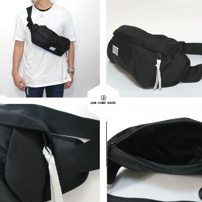 glamb×JAM  MADE　ボディバッグ　ショルダーバッグ J-BG003)ENDUREレザーボディバッグショルダーバッグS-ブラック