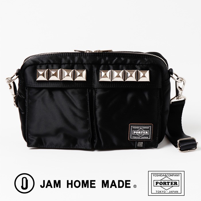 JAM HOME MADE ジャムホームメイド ポーター PORTER スタッズ ミニショルダー バッグ ブラック ポーター