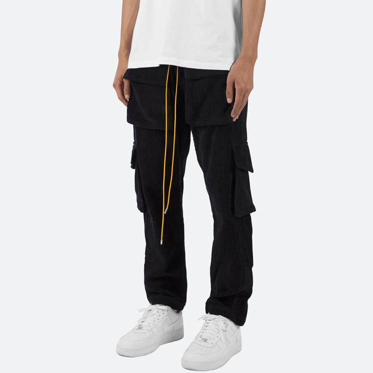 mnml ミニマル CORDUROY SNAP II CARGO PANTS BLACK カーゴ
