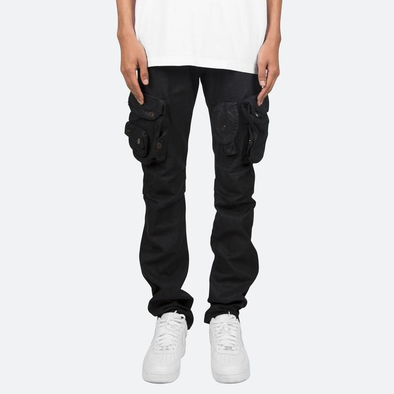 LLERU BLACK WAX CARGO DENIM カーゴデニム　黒　S LLERU BLACK WAX CARGO DENIM カーゴデニム 黒 S - メルカリ