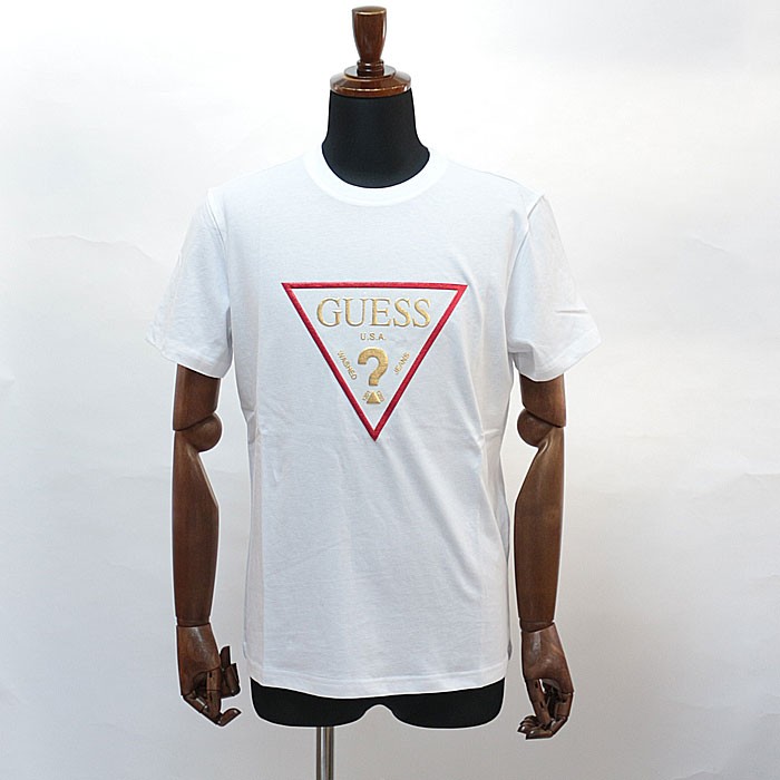 GUESS（ゲス） ロゴ ロンT tee MI2K8406LS Tshirt ゴールドロゴロングT
