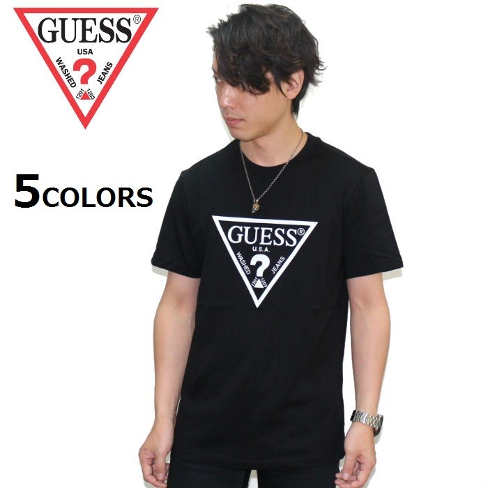 ゲス GUESS PVCロゴ半袖Tシャツ メンズ レディース ユニセックス カジュアル ストリート 韓国 ブランド