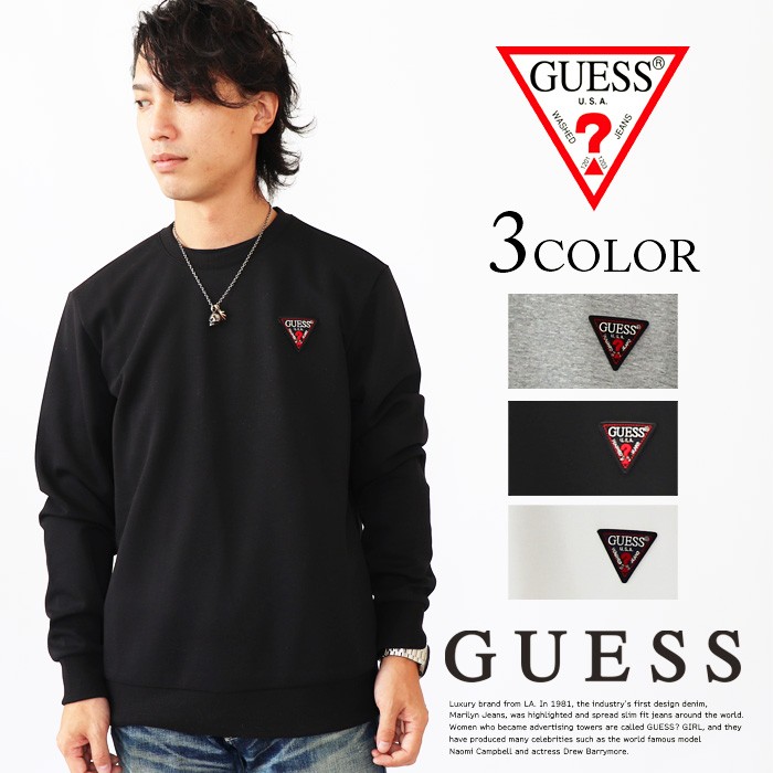 GUESS ゲス スウェット トレーナー メンズ S M L XL ブラック 