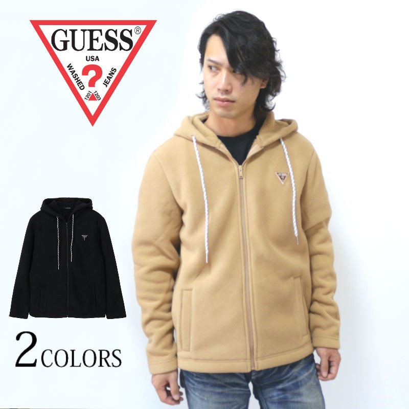 GUESS SALE セール ゲス ミニロゴフリースジップパーカー GUESS SALE セール ゲス ミニロゴフリースジップパーカー