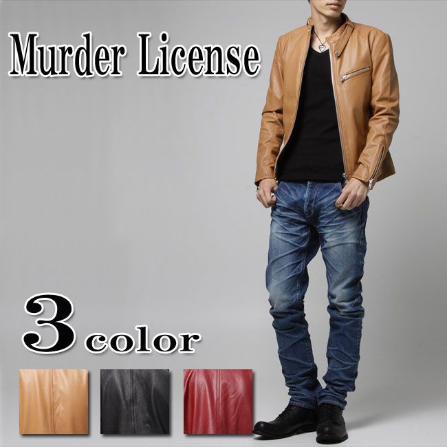 MURDER LICENSE マーダーライセンス ゴートシングルライダース レザー