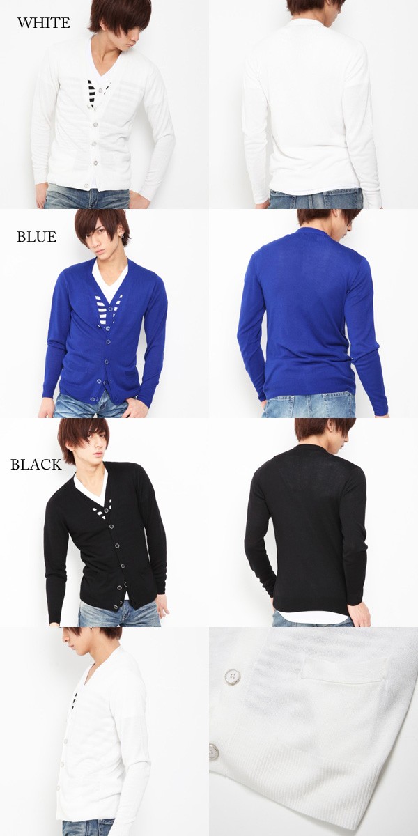 Murder License(マーダーライセンス) レイヤードボーダーニットカーディガン カーデ mens メンズ upper-gate_mlk089_1