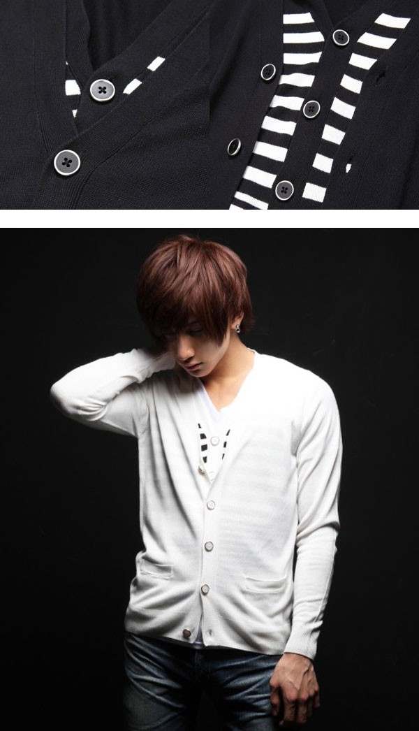 Murder License（マーダーライセンス） メンズ レイヤードボーダー