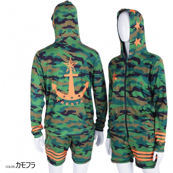 トレスター　ラッシュガード　XXS  サーフィン　レディース RUSH GUARD BLACK CAMO
