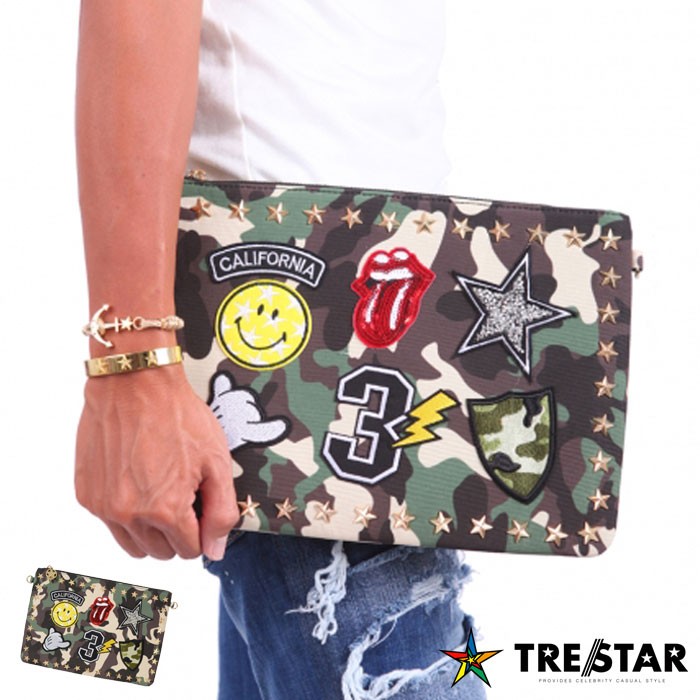 TRE☆STAR トレスター WAPPEN CLUTCH BAG ワッペン クラッチバッグ