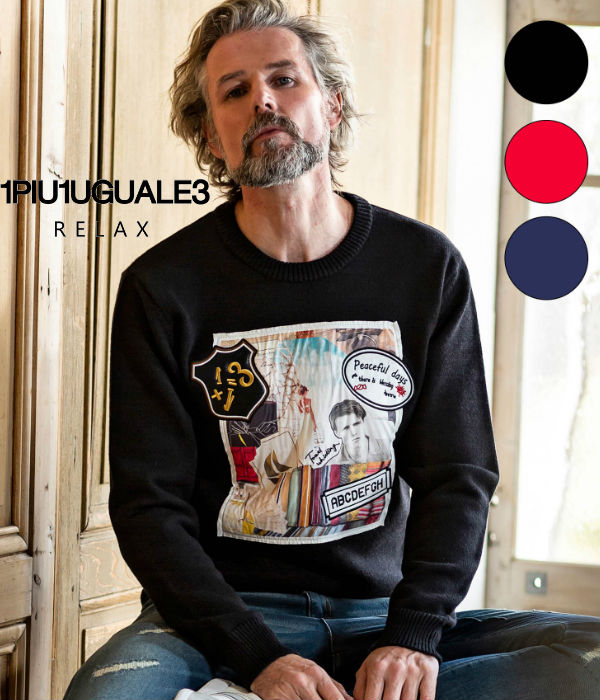 1PIU1UGUALE3 RELAX ニット ウノピゥウノウグァーレトレリラックス 1+1