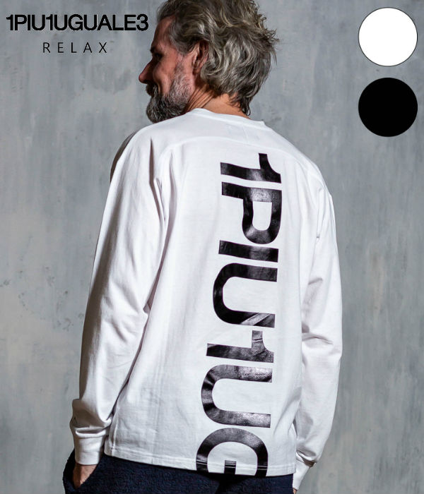 1PIU1UGUALE3 長袖Tシャツ 1PIU1UGUALE3 RELAX ウノ ピュ ウグァーレ トレ リラックス バック