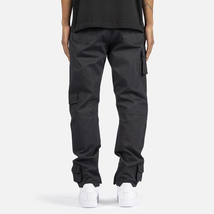 Etrarium カーゴパンツ ブラック ZARA カーゴパンツ オイルコーティング ブラック eur44 usa34