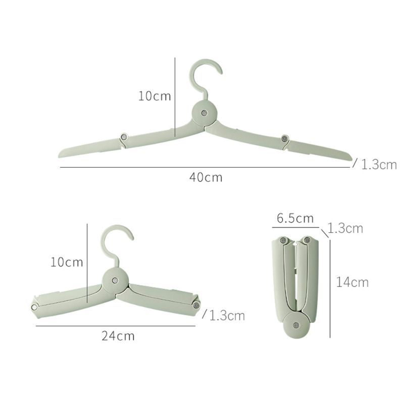  folding hanger mobile hanger compact travel hanger mobile small size folding carrying space-saving camp business trip outing moss green 