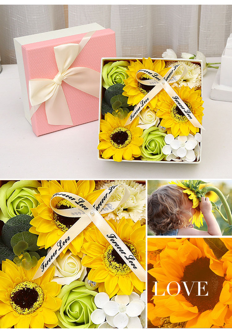  Mother's Day soap flower .. not bouquet rose . carnation stylish box gift woman soap fragrance . flower combination present ... return . festival Father's day 
