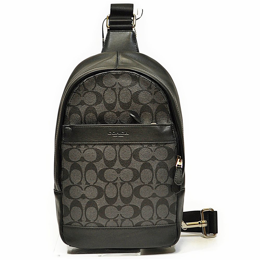 コーチ　チャールズ　ボディーバッグ　シグネチャー　ブラック　F54787 コーチ チャールズ シグネチャー ボディバッグ F54787 CQ/BK