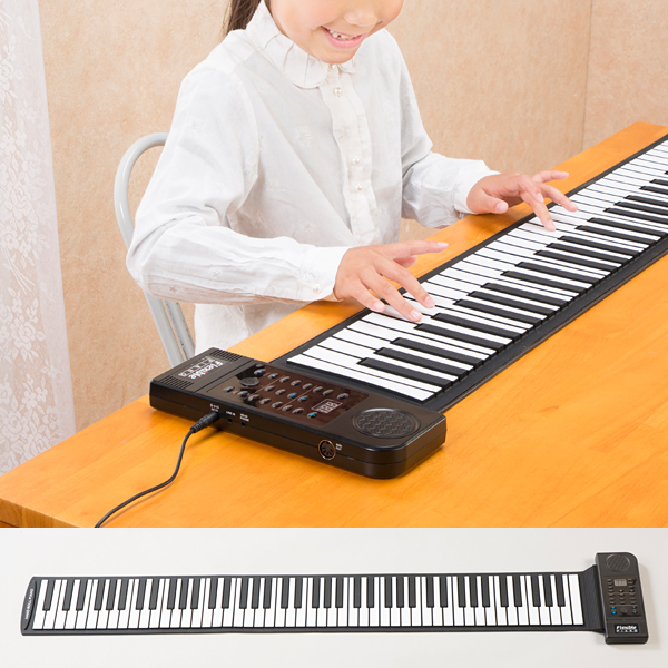  roll piano 88 keyboard carrying easy mobile simple electronic piano music musical instruments musical performance silicon made beginner practice battery type compact roll up piano 