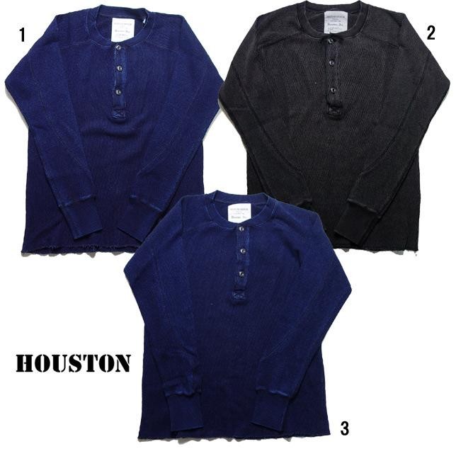 ヒューストン インディゴ サーマル ヘンリーネック Tシャツ 21136 メンズ半袖Tシャツ、カットソーの商品画像