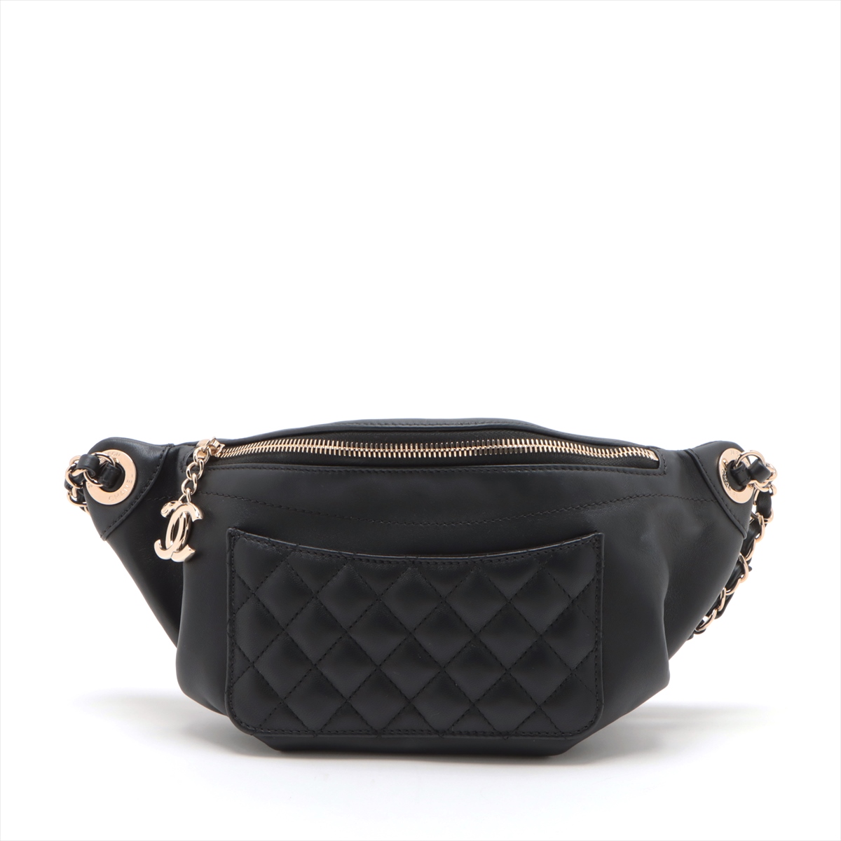  Chanel matelasse овчина сумка "body" черный Gold металлические принадлежности 28 номер шт. 