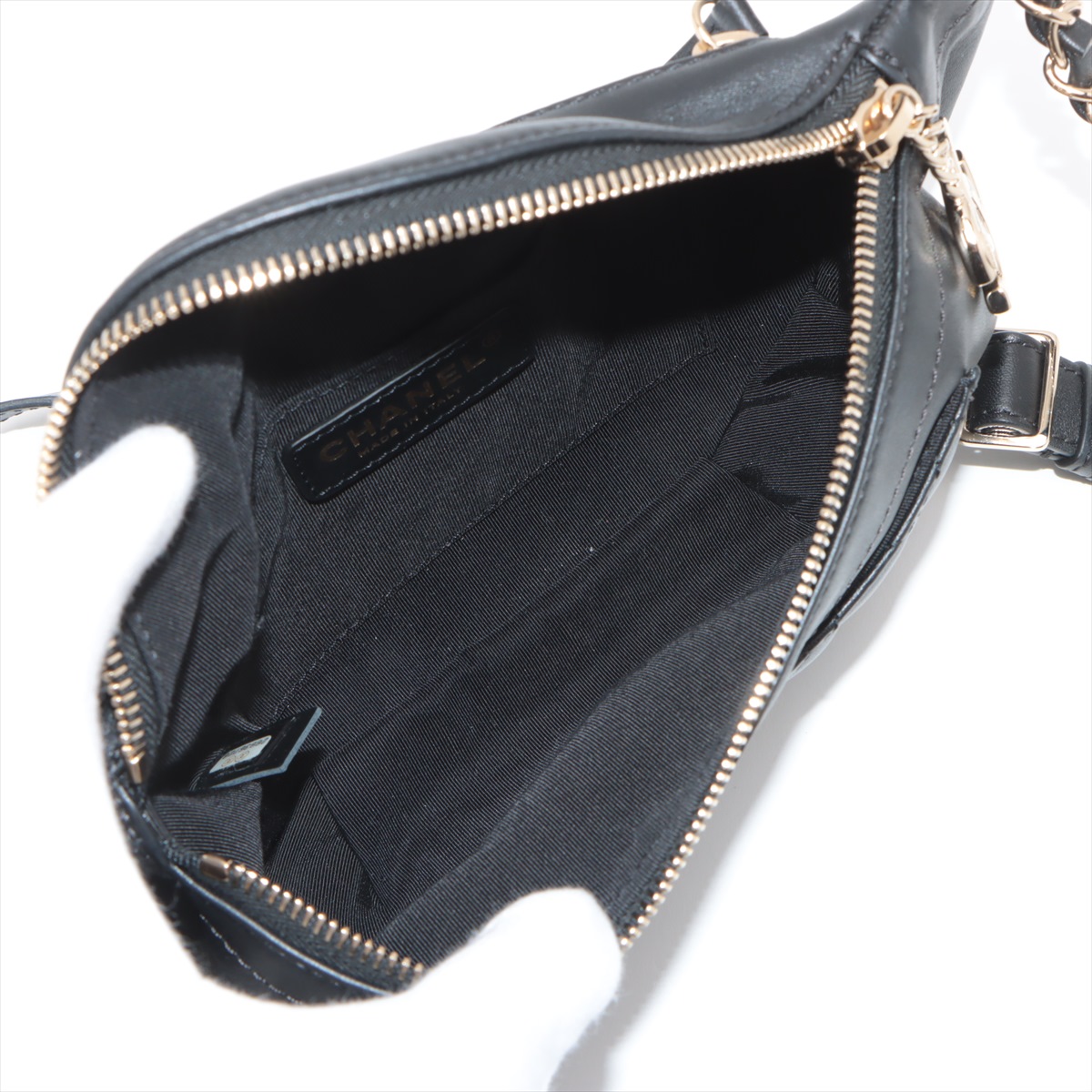  Chanel matelasse овчина сумка "body" черный Gold металлические принадлежности 28 номер шт. 
