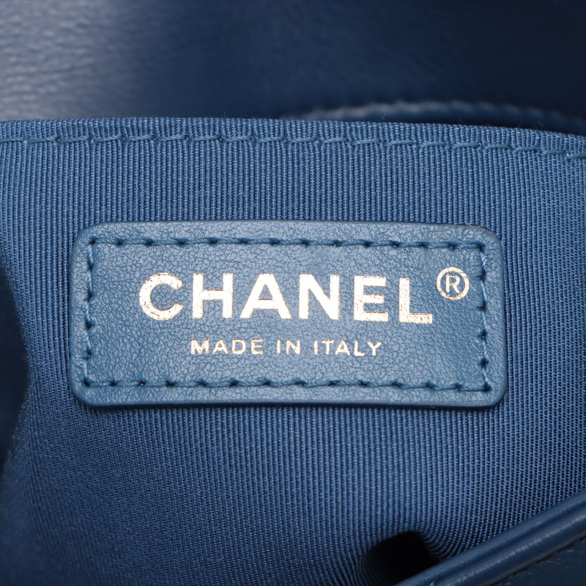  Chanel matelasse leather belt bag blue Gold metal fittings 27 number pcs 