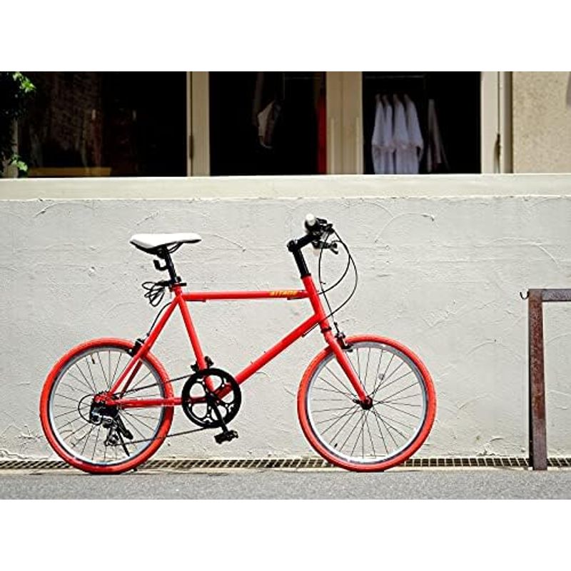  small wheel bike ( mini bicycle ) red bicycle arte -ji(ALTAGE) AMV-001 mini bicycle 20 -inch 7 step shifting gears color tire small wheel bike light key 46657