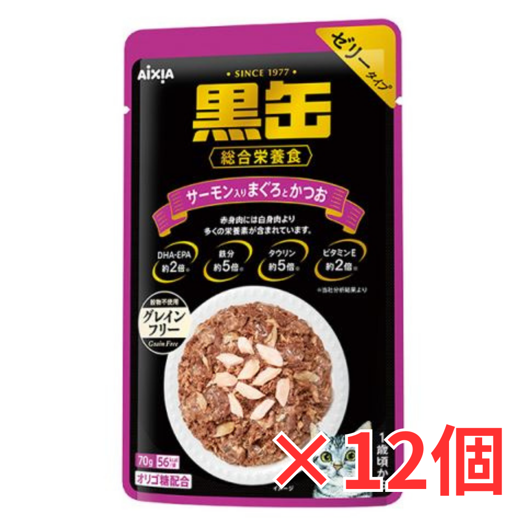  aixia black can pauchi salmon go in ... and ..70g×12 piece set / cat food wet 