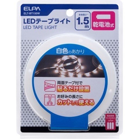 ELPA LED лента свет на батарейках 1.5m белый цвет ELT-BT150W