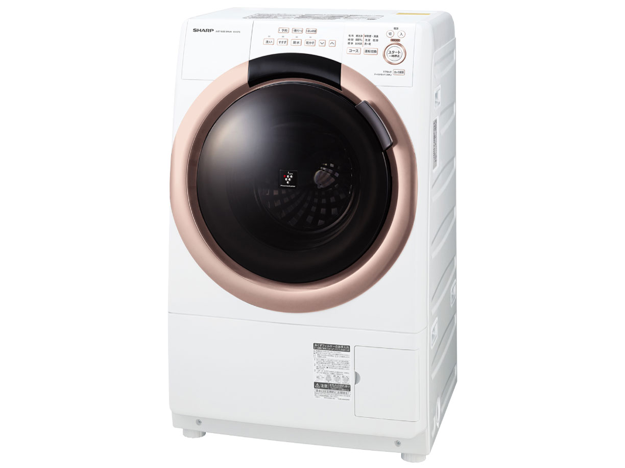 SHARP ドラム式洗濯乾燥機 左開き ES-S7G-NL （ピンクゴールド） 洗濯 