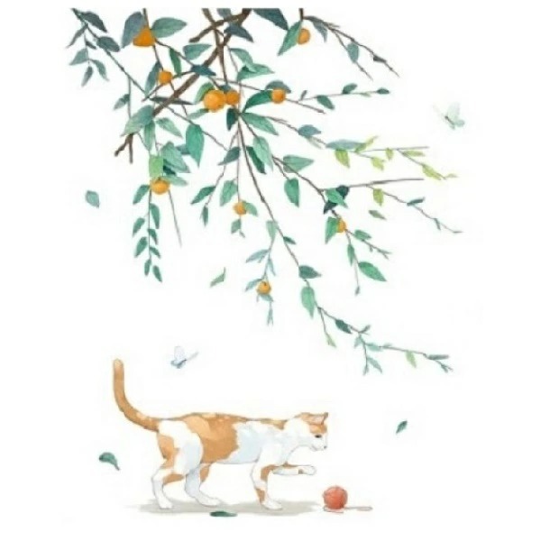 ウォールステッカー 動物 木 猫 ねこ ネコ おしゃれ 蝶 花 植物 蝶 北欧 カフェ モダン かわいい シール 壁紙 インテリア 雑貨 三毛猫 Cat 玄関 トイレ Vr Vr Value Deco Park 通販 Yahoo ショッピング