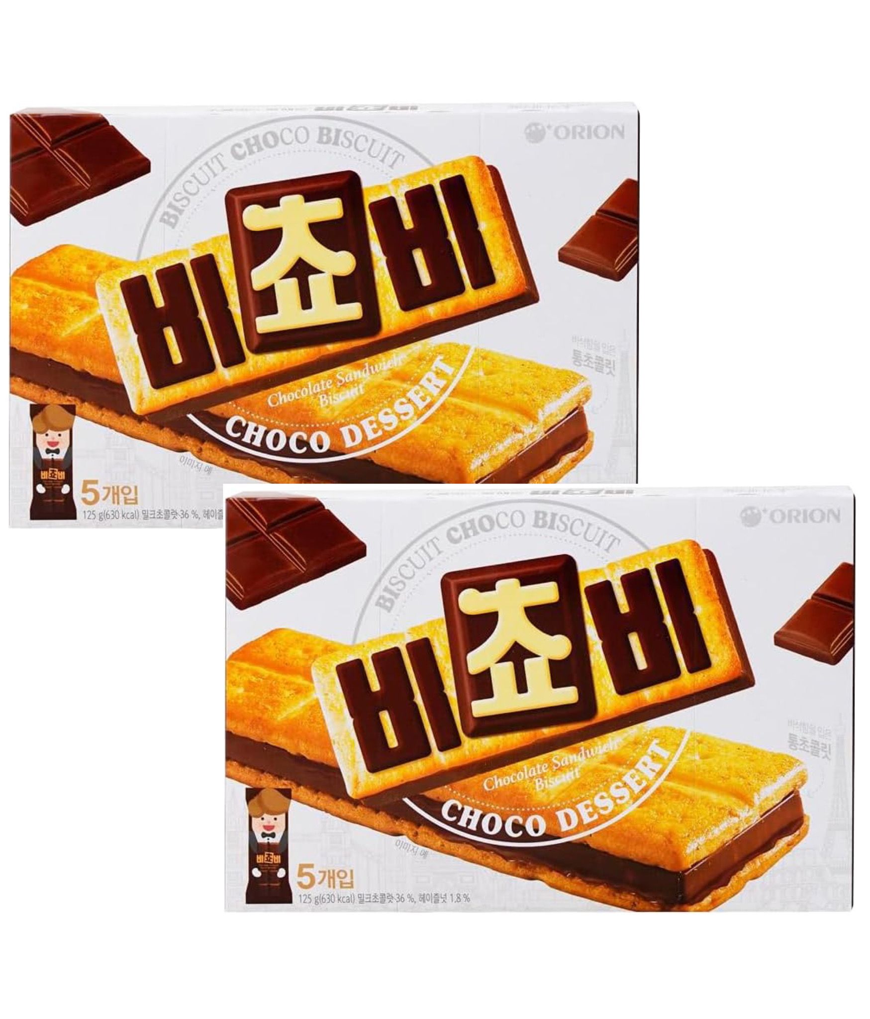  Orion bichobi125g (5 штук входит ) 2 коробка комплект шоко печенье Корея кондитерские изделия бесплатная доставка 