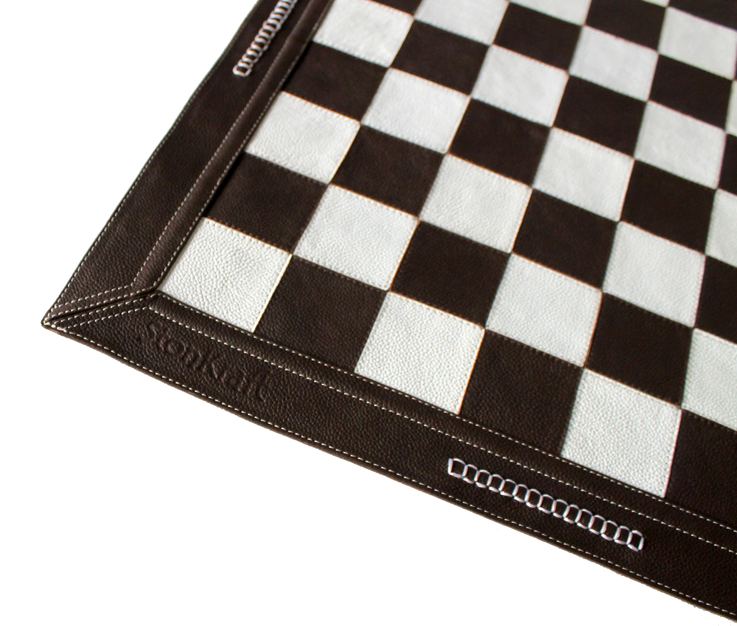 StonKraft( камень craft )- 48.3x48.3cm / 19x19 дюймовый - натуральная кожа шахматы - темный язык цвет l roll выше шахматы lto-na