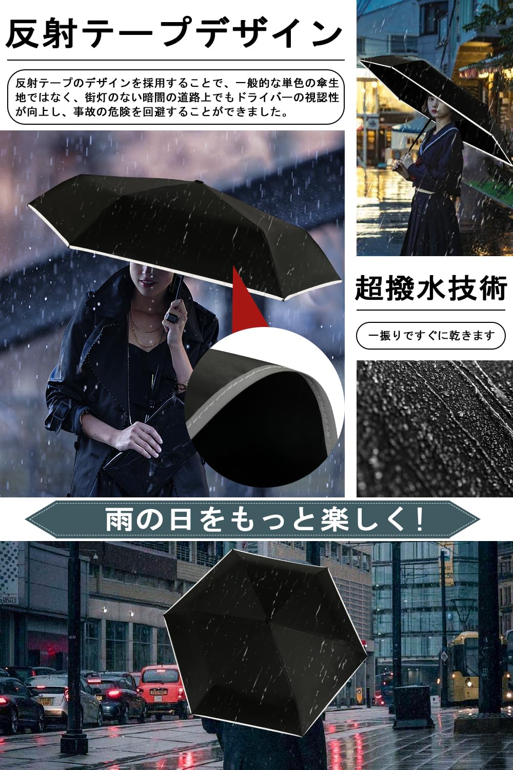 [2023 most light weight carbon umbrella 6ps.@.130g] folding umbrella reflection tape attaching parasol uv cut 100 shade folding light weight men's lady's . rain 
