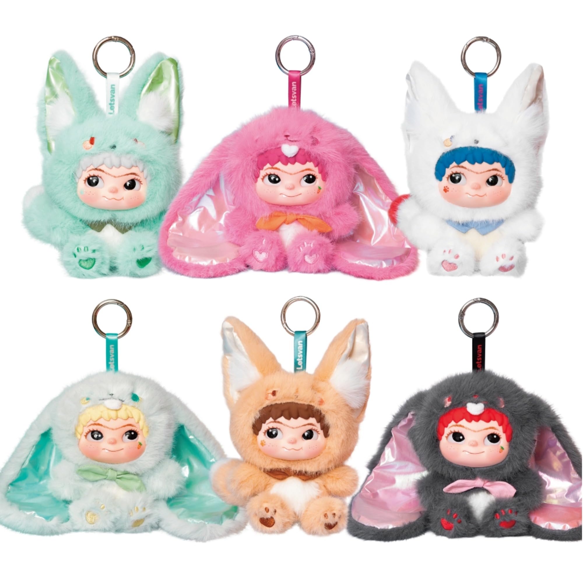 Hashy ワクク トレーディングマスコットシリーズ FOX ＆ BUNNY 6個入り