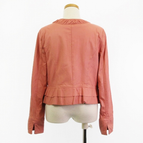  Viaggio Blu Viaggio Blu leather jacket no color Zip up ram leather sheep leather pink 2 outer lady's 