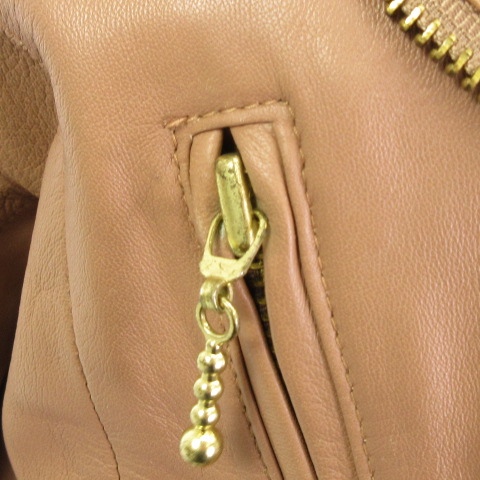 amonia moni rider's jacket leather jacket Italian leather pink beige 1 S rank lady's 