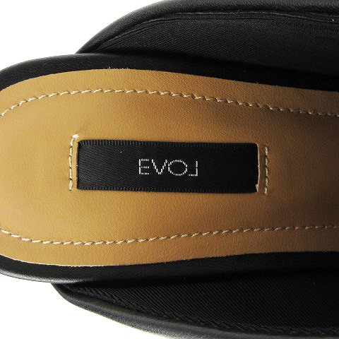 i-boruEVOLob leak tu mules high heel fake leather synthetic leather storm BR23479 black black M 23~23.5cm shoes #SM1