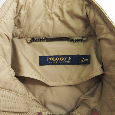  Polo Golf Ralph Lauren POLO GOLF RALPH LAUREN jacket blouson quilting stand-up collar cotton inside Golf wear beige XS #S