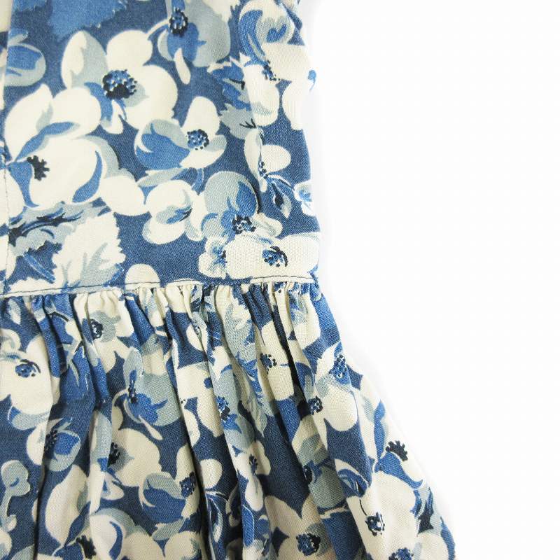  Polo Ralph Lauren POLO RALPH LAUREN One-piece gya The - flair mi утечка длинный цветочный принт короткий рукав 10 синий голубой белый белый /MJ Kids 