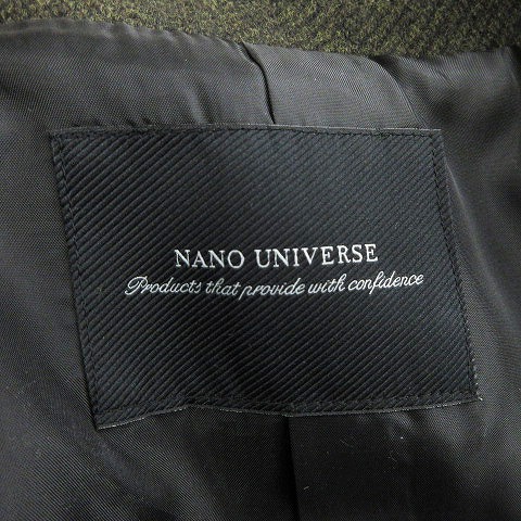  Nano Universe nano universe прекрасный товар Пальто Честерфилд длинный одноцветный передний кнопка 668-2111203 хаки L #SM1 мужской 