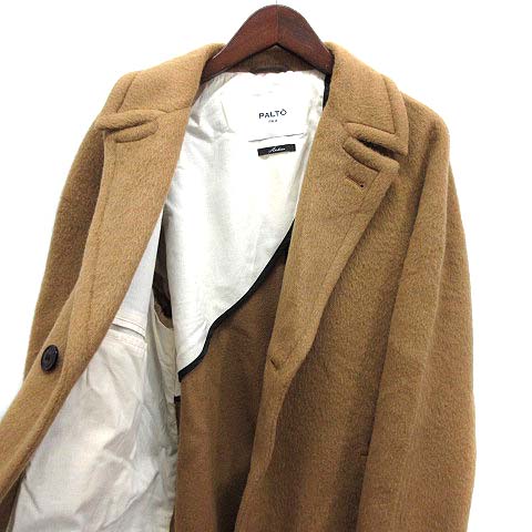  Pal toPALTOsimo-nemo волосы ремень имеется Пальто Честерфилд SIMONE 20W MOHAIR Camel 46 Италия производства мужской 