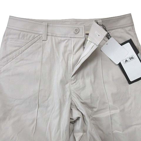  unused goods Adidas adidas tag attaching golf wear pants slacks stretch Logo N47661 IC693 white ivory L