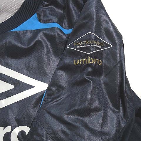  Umbro UMBROpi stereo cotton inside soccer wear pull over rom and rear (before and after) print UBA4133 navy blue navy M men's 