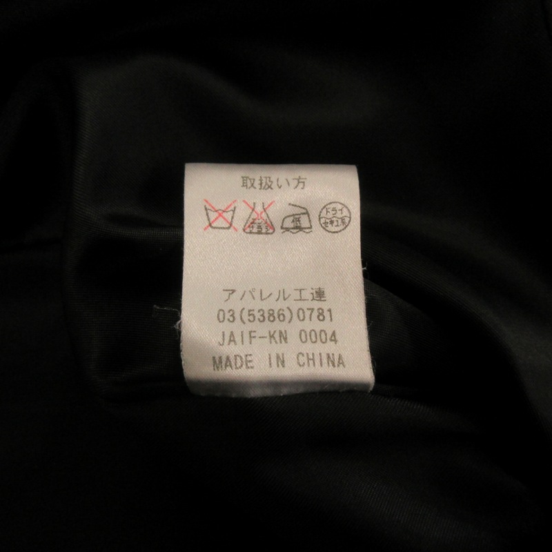  cashmere 100% pea coat melt n jacket double button black black M 0411 #KK4 lady's 