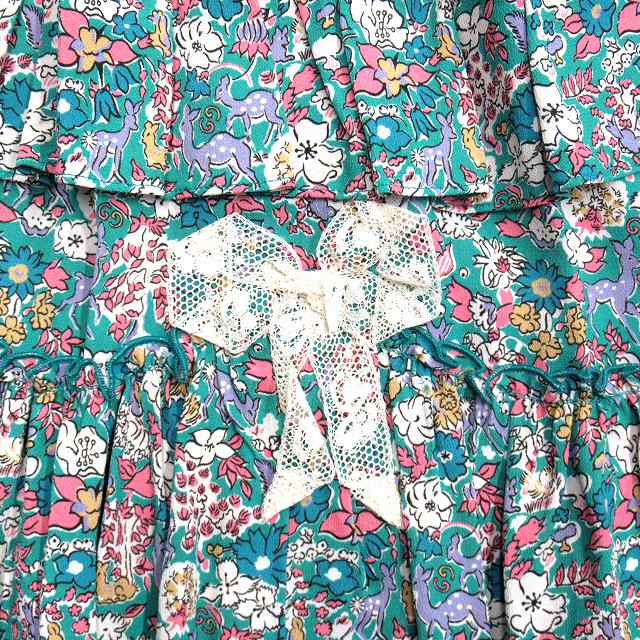  unused goods 22ss Gucci children z Liberty floral skirt floral print ribbon 5 -years old 110 girl girls child Kids Junior *9