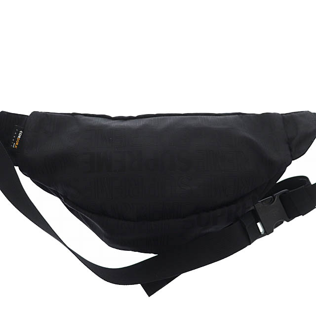  Supreme SUPREME 19SS Waist Bag Logo total pattern waist body bag black black brand old clothes bektoru*AA*^ 240212 men's 