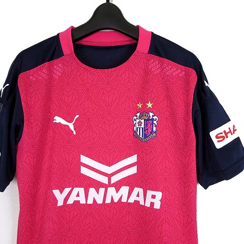  Puma PUMA selection so Osaka Cerezo OSAKA uniform 2020 Logo print short sleeves M pink navy blue beautiful goods J Lee g soccer supporter regular goods 