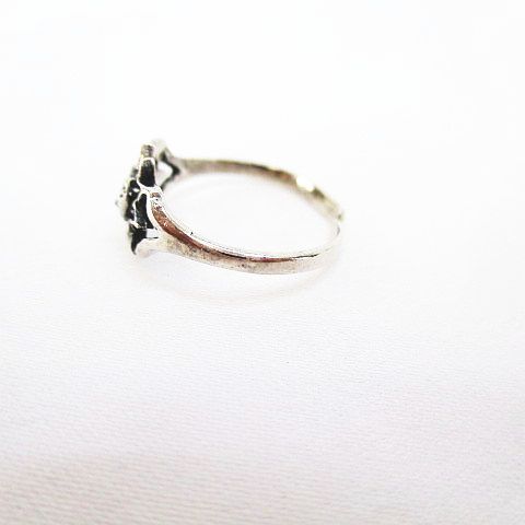  used 925 SILVERtu ring ring ring silver group accessory lady's [bektoru old clothes ]