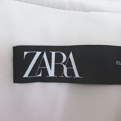  Zara ZARA no color jacket leather style S pink series Zip up pocket plain lady's 